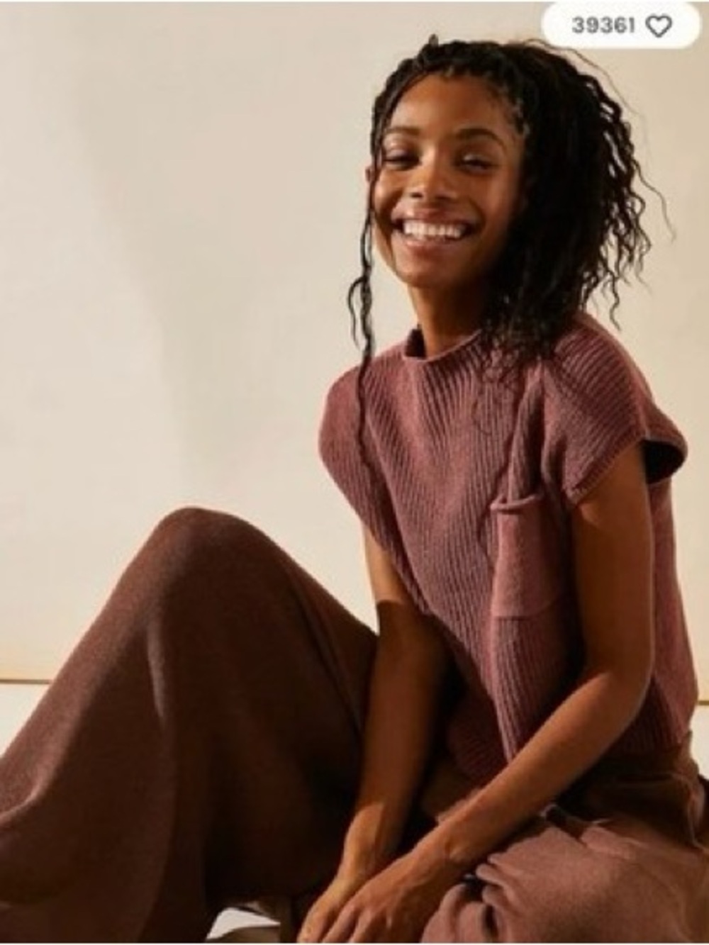 Free People Freya Sweater Set Mauve Small